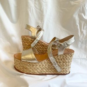Dolce Vita Silver Summer Wedges